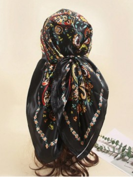 Black Multi-colour Paisley Print Scarf/Bandana